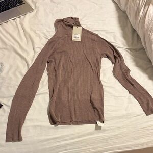 Poetry Dusty Rose Turtleneck Sweater